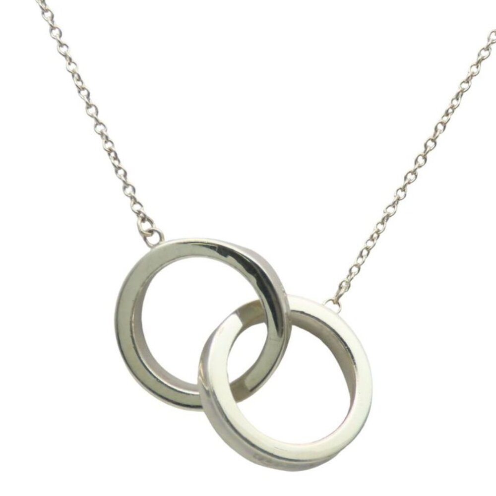 Tiffany & Co Necklace 1837 Interlocking Circle 925 Silver 4.8 g